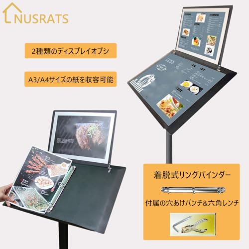 NUSRATS 重量型 記名台スタンド 屋外対応 飲食店用ウェイティングスタンド