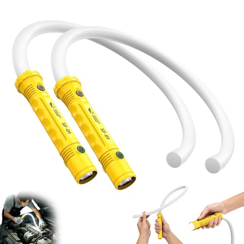 Smiling Shark SF-01 充電式ワークライト スポット&ストリップライト 800lm 3段階調光 耐油防水 狭所対応 黄色 2個組