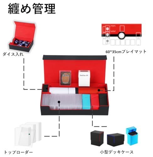 T171Bサイズ PUレザー&裏地フランネル製 デッキケース 遊戯王・MTG対応 100枚収納 トップローダー式 プレミアムカード保護ケース