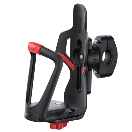 BCSW05-U Lamicall バイク用ドリンクホルダー 自転車ボトルケージ 耐震設計 エアタグ収納 調整可能 クランプ 原付 ロードバイク 自転車 車椅子 対応 ブラック