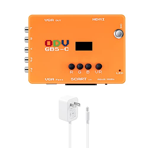 Mcbazel ODV-GBS-C レトロゲーム用ビデオアダプター GBSコントロール対応 RGBS/YPbPr/RGBHV/Scart入力からVGA/HDMI出力変換 PS1/PS2/PS3/N64/ゲームキューブ対応
