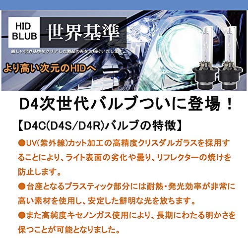 KYOUDEN HIDバルブ D4C/D4S/D4R対応 純正交換用 35W/55W 2本セット 4300K
