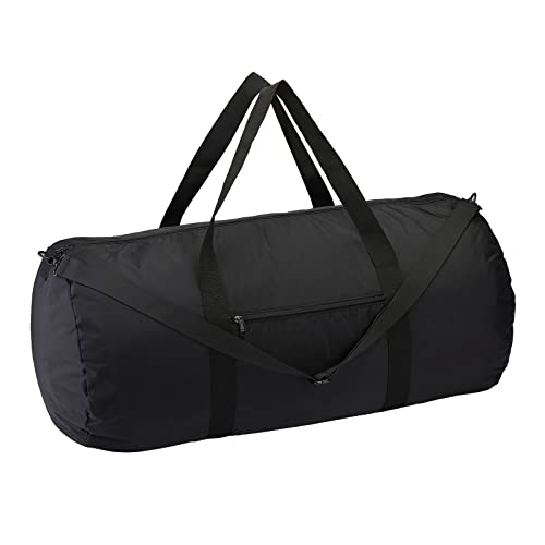 Vorspack 折りたたみダッフルバッグ 軽量 インナーポケット付き 旅行・ジム用 ブラック