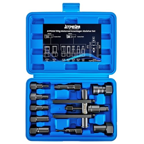 ATPEAM ベアリングリムーバー 10点セット 内掛け式 バイク・ギア用プーラー