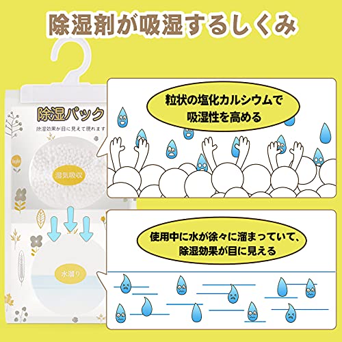 Vacplus 吊り下げ型 乾燥除湿パック 強力湿気取り 防カビ 10個セット