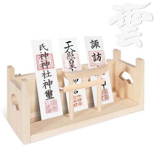 D001 天然木製神棚 雲板付き 壁掛け・卓上兼用 白 健康祈願・家内安全 お札立て 賃貸対応 モダンデザイン