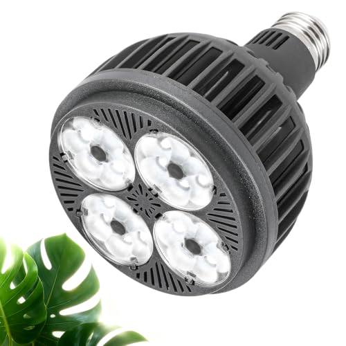 22W LED植物育成ライト E26口金 全波長5800K CRI95 高演色 灰黒色アルミ+PC製 放熱設計 家庭用園芸
