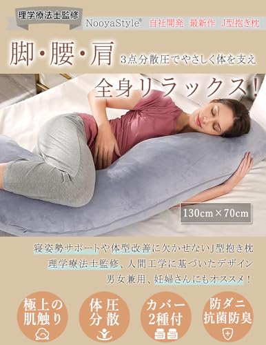 抱き枕 ネイビー 2枚組カバー付き 体圧分散 快眠サポート 男女兼用