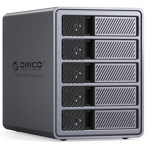 ORICO 5ベイ外付けHDDケース 対応 USB3.0接続 8種RAIDモード搭載 アルミ合金製 9858RU3