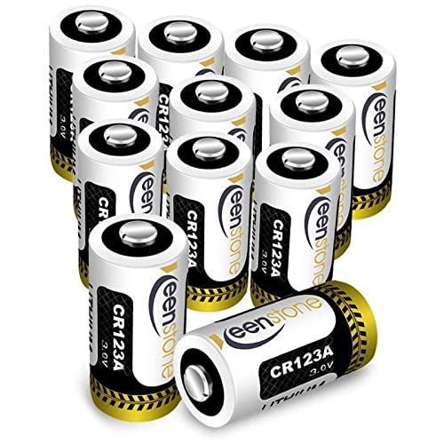 CR123A 3V 1600mAh リチウム電池 12個入り PTC保護回路搭載 非充電式 長寿命 高容量 懐中電灯・カメラ・スマートロック用