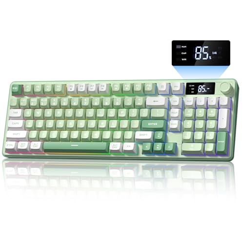 Womier DK98pro 98キー無線キーボード 静音メンブレン 3モード接続 RGBバックライト