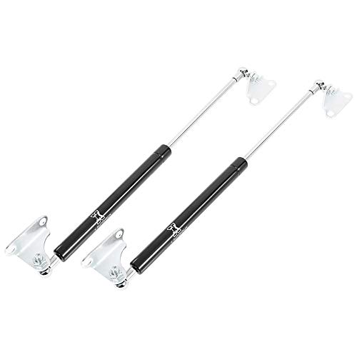 38cm 100N(10kg) 2本組 炭素鋼製 ガススプリング 車用 リフトサポート 家具用 取付ブラケット・ナット付き シルバー