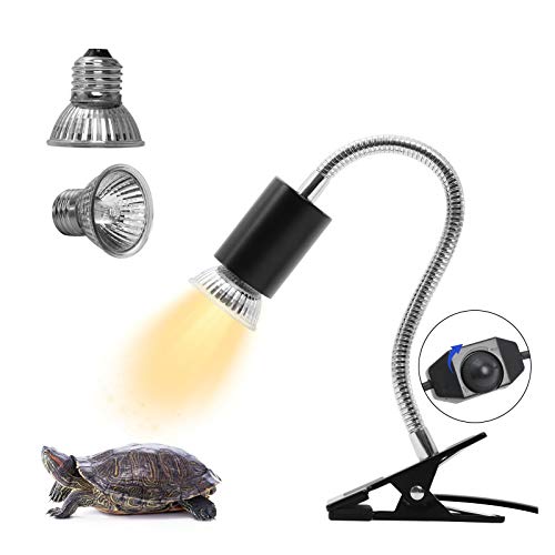 CHAUYI 爬虫類・両生類用バスキングライト 25W+50W UVA+UVB 2灯セット アナログ太陽光