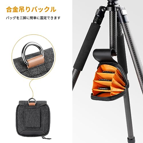 K&F Concept 円形フィルター収納ケース 4枚用 対応 防水防塵カメラアクセサリー