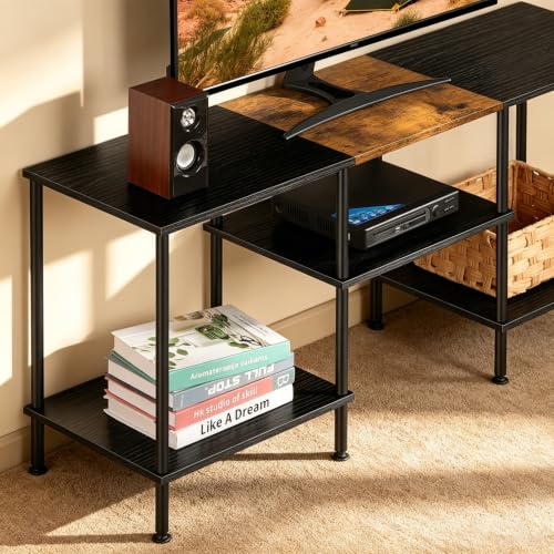 幅114cm 奥行30cm 高さ49cm テレビ台 50型/40型/32型対応 ローボード ブラック MDF+鉄製