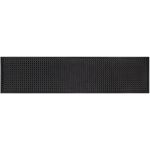 60x15cm PVC製 バーマット 黒 滑り止め 傷防止 水切り 耐久性 家庭用キッチンマット