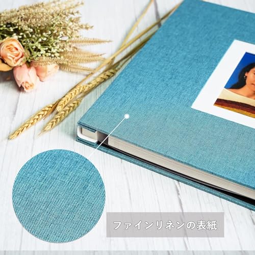 貼る式フォトアルバム 表紙 200枚収納 フリー台紙20枚付き A4対応 写真整理 家庭用 記念日ギフト