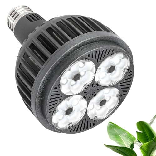 22W LED植物育成ライト E26口金 全波長5800K CRI95 高演色 灰黒色アルミ+PC製 放熱設計 家庭用園芸