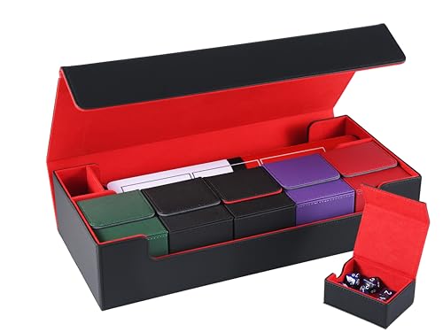 T171Bサイズ PUレザー&裏地フランネル製 デッキケース 遊戯王・MTG対応 100枚収納 トップローダー式 プレミアムカード保護ケース