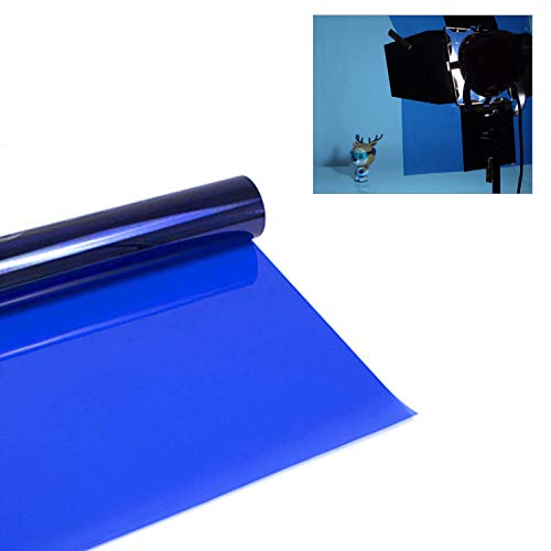 Meking 40x50cm ジェルカラーフィルター ブルー 半透明ポリエステルフィルム 色補正用 オーバーレイ 撮影用ライト対応